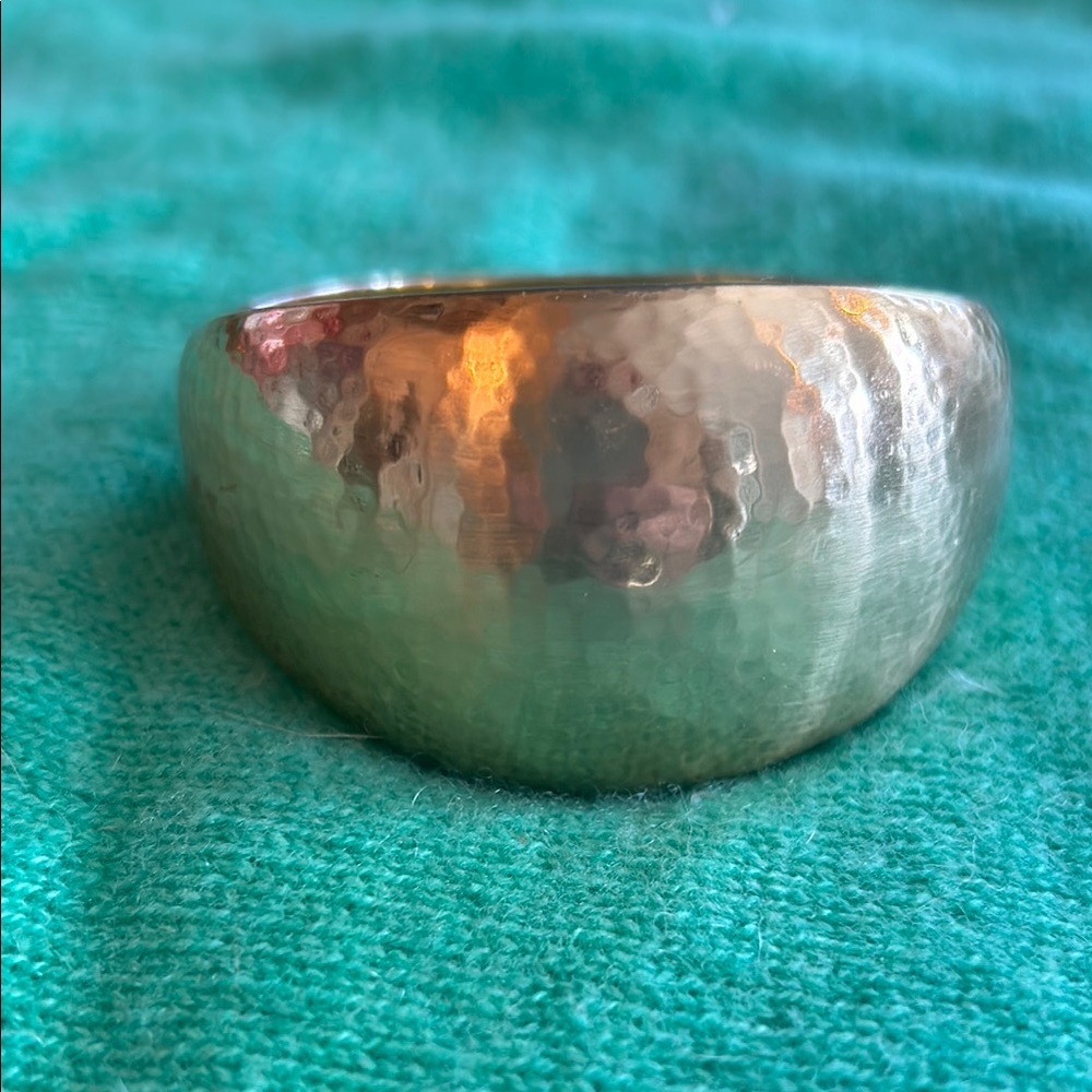 Hammered Gold-Tone Cuff Bracelet